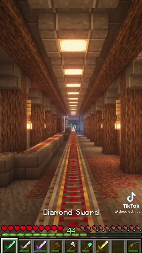 Tunnel Minecraft, Minecraft Tunnel Ideas, Minecraft Sewer Tunnel, Minecraft Underground Railway, Minecraft Minecart Station, Minecraft Train Tunnel, Minecraft Hallway Designs, Minecraft Metro Station, Underground Tunnel Minecraft