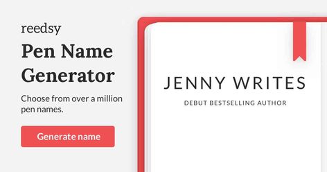 Pen Name Generator • The Ultimate Bank of 1,000,000+ Pseudonyms Pen Names For Writers, Name Ideas For Writers, Pen Name Ideas, Pseudonym Ideas, Pen Name Generator, Fake Names, Letter Find, Pen Name, Writing Career