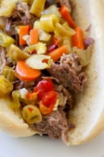 Italian Beef Sandwiches With Giardiniera, Italian Beef Crockpot Giardiniera, Portillo Italian Beef Recipe, Italian Beef Sandwiches With Deli Meat, Chicago Beef Sandwich Recipe Slow Cooker, Portillos Italian Beef Recipe, Chicago Beef Sandwich Recipe, Portillos Beef Recipe, Portillos Italian Beef