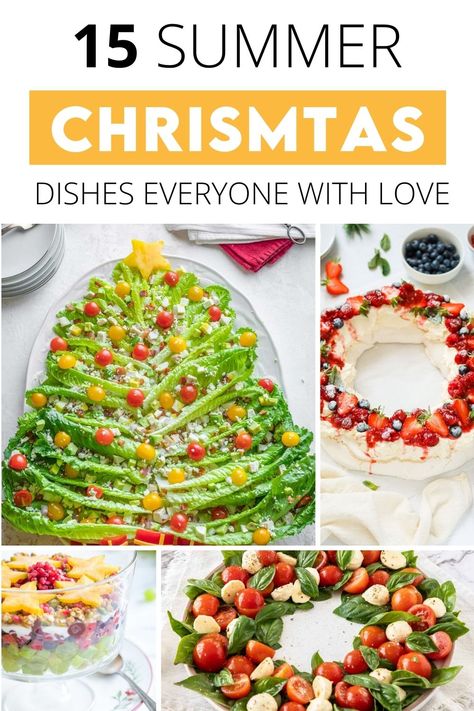 Summer Christmas Menu Ideas, Christmas In July Food Ideas For Kids, Christmas In July Dessert Ideas, Christmas In July Appetizers, Christmas In July Snacks, Christmas In July Recipes, Christmas In July Cocktails, Christmas In July Pool Party Ideas, Xmas In July Party Ideas