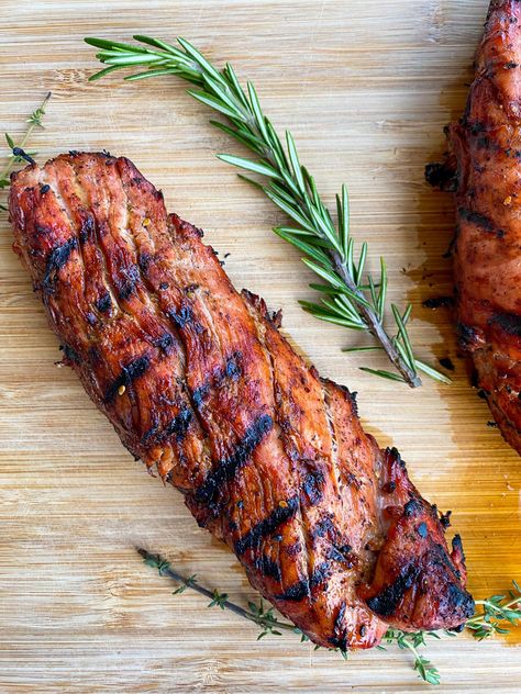 Pork Tenderloin Grilled, Grilled Pork Loin Recipes, Grilled Pork Tenderloin Recipes, Grilled Tenderloin, Pork Tenderloin Marinade, Grilled Pork Loin, Pork Sausage Recipes, Pork Tenderloins, Low Carb Pork