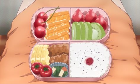 The Beauty Of Anime, Beauty Of Anime, Anime Bento, Kawaii Bento, Plastic Memories, Easy To Cook Meals, Foodie Art, Food Illustration Art, Bento Recipes