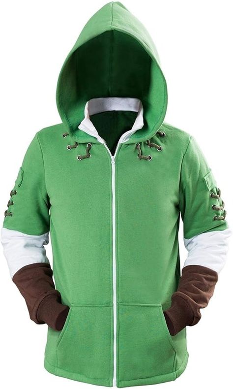 Amazon.com: Ya-cos Adult Cosplay Hoodie Hooded Coat Zipper Jacket Green Sweatshirt Costume Outfit : Clothing, Shoes & Jewelry Zelda Hoodie, Miles Morales Costume, Green Zip Up Hoodie, Link Cosplay, Uniform Jacket, Hoodie Green, Sweatshirt Zipper, The Legend Of Zelda, Costume Outfits