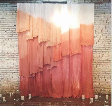 Dyed Cheesecloth, Party Hardy, Halloween Photo, Photos Booth, Diy Event, Shades Of Peach, Backdrop Ideas, Dip Dyed, Photo Booth Backdrop