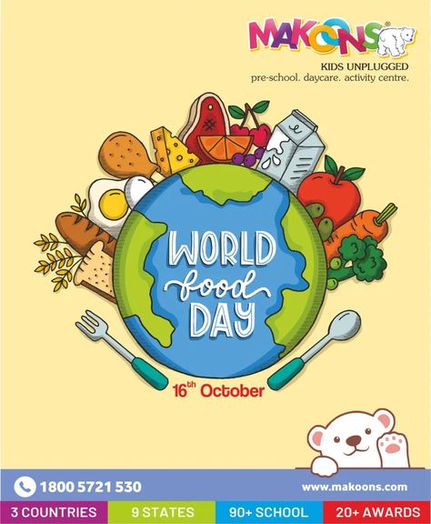 Blessed are those who get to enjoy three meals every day, let us thank God for blessing us with food. Happy World Food Day! World Food Day, Social Studies Projects, Goodbye Quotes, Food Day, Hand Doodles, Blessed Are Those, World Food, Drawings Simple, Pre School