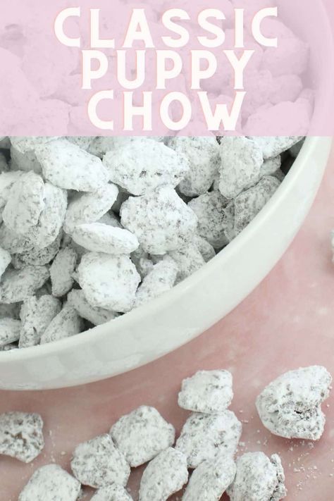 I have officially convinced my kids that snacks from "the 1900's" are simply superior to any snack out there. Exibit A: I give you this Puppy Chow Reccipe (aka Muddy Buddies). Crunchy cereal, melty chocolate Muddy Buddy Recipe, Puppy Chow Chex Mix Recipe, Puppy Chow Recipe, Muddy Buddies Recipe, Puppy Chow Recipes, Strawberry Pretzel Salad, Behavior Charts, Pretzel Salad, Strawberry Pretzel