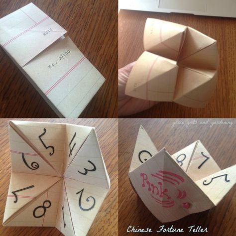 how to make a chinese fortune teller Chinese Fortune Teller, Fortune Tellers, Fortune Teller, Farm Girl, Grits, Pen And Paper, Notebook Paper, School Days, Kid Stuff