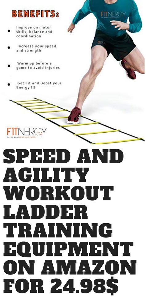 Speed and Agility Workout Ladder Training Equipment #soccer #speed #inspiration #hustle #work #speed #ladder #agility #exercise #workout Speed And Agility Workout, Soccer Training Equipment, Agility Workouts, Football Accessories, Soccer Training, Training Equipment, Carry On Bag, Sports Equipment, Motor Skills