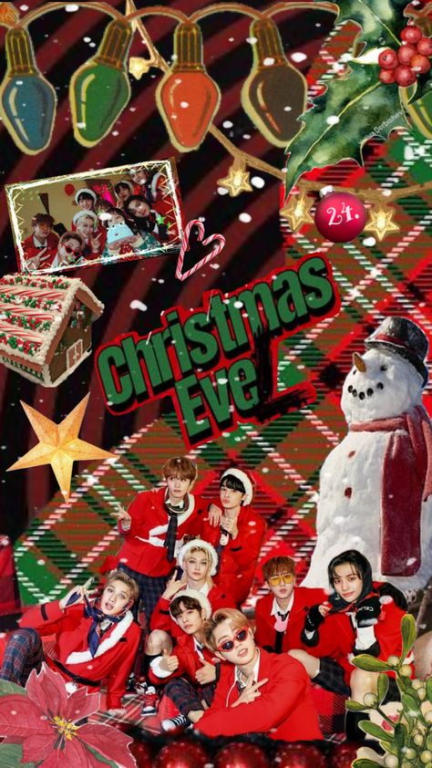 Christmas Skzoo Wallpaper, Winter Falls Skz Wallpaper, Kpop Idols Christmas, Straykids Christmas Wallpaper, Skz Christmas Wallpaper, Stray Kids Christmas Wallpaper, Christmas Stray Kids, Skzoo Christmas, Straykids Christmas