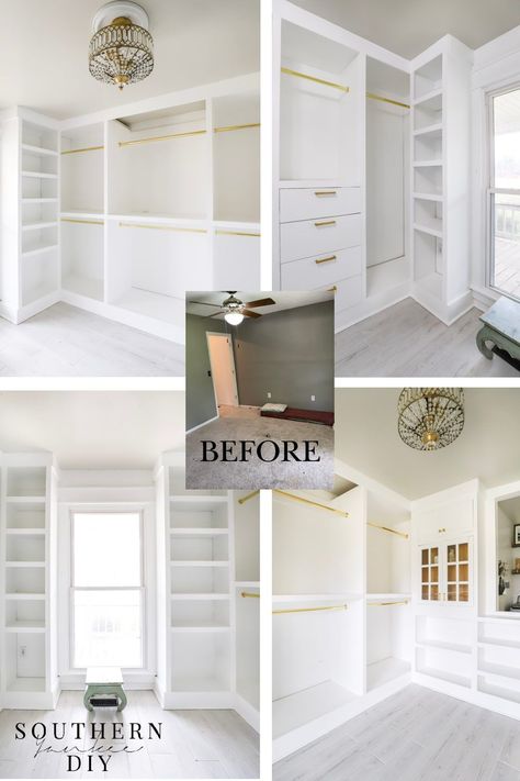 Diy Master Closet, Diy Walk In Closet, Organizing Walk In Closet, Modern Dressing Room, Diy Custom Closet, Master Closet Design, House Closet, Closet Planning, Design On A Budget