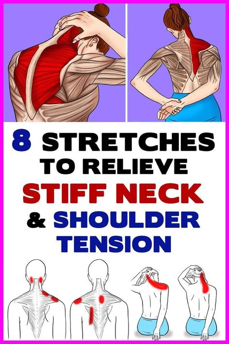 8 Stretches to relieve stiff neck and shoulder - Steven Jameson - Medium Neck And Shoulder Stretches, Trapezius Stretch, Neck And Shoulder Exercises, Cow Face Pose, Shoulder Stretches, Shoulder Tension, Neck Exercises, Stiff Neck, Neck Pain Relief