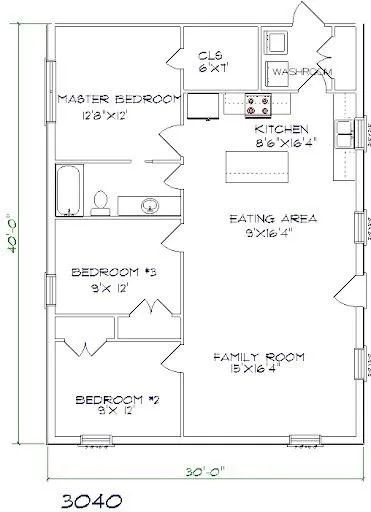 7 Amazing 30x40 Barndominium Floor Plans Cost Post And Beam Barn Homes, Small Barn Home, Converted Barn Homes, Rustic Barn Homes, Yankee Barn Homes, Barn House Kits, Barn Homes Floor Plans, Metal Barn Homes, Barn House Design