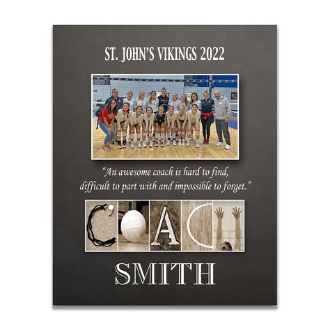 PRICES MAY VARY. UNIQUE End of Season gift for Volleyball Coaches and Assistant Coaches CUSTOMIZE with team name/year, Team photo, and Coach name UNFRAMED - just slip into your own 8x10 frame for a gift they will cherish for years to come PROFESSIONALLY PRINTED on luster photo paper TO ORDER - click on the Customize Now button and follow instructions Volleyball Coach End of Season Gift - 8x10 print personalized with Coach name and team photo - UNFRAMED Gift For Volleyball Coach, Volleyball Coach Gift Ideas, Senior Football Gifts, Coaches Gifts, Volleyball Coach Gifts, Gift For Coach, Volleyball Coach, Senior Football, Softball Coach