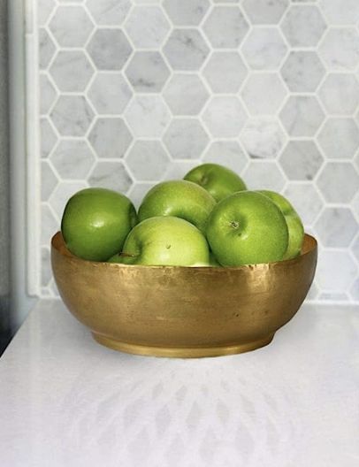 Antique Brass Decorative Bowl, Use as Metal Fruit Bowl, Potpourri, Catchall for Entryway, Dining Table, Home Décor, 2.75" Tall & 7.5" Diameter Table 2, Decorative Bowl, Brass Decor, Fruit Bowl, Potpourri, Home Décor, Diwali, Antique Brass, Decorative Bowls