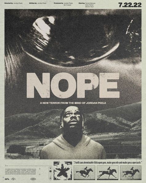 Nope Jordan Peele, Nope Poster, Nope 2022, Jordan Peele, Film Poster Design, Dorm Posters, I Love Cinema, Movie Poster Wall, Movie Posters Design