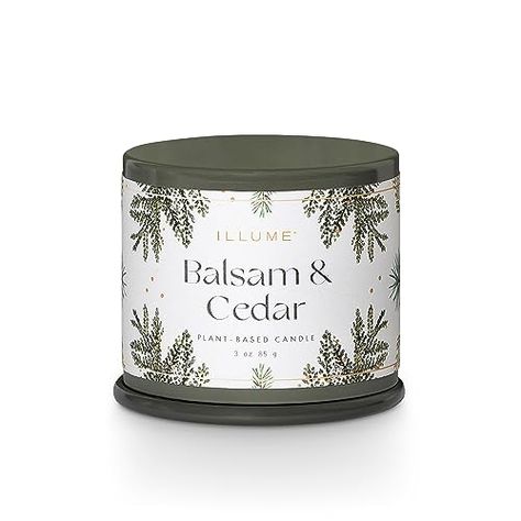 Limited-time deal: ILLUME Demi Vanity Tin Candle, Balsam & Cedar Cedar Plant, Cedar Candle, Alcohol En Gel, Holiday Fragrance, Tin Candle, Holiday Scents, Crackle Glass, Tin Candles, Fragrance Wax