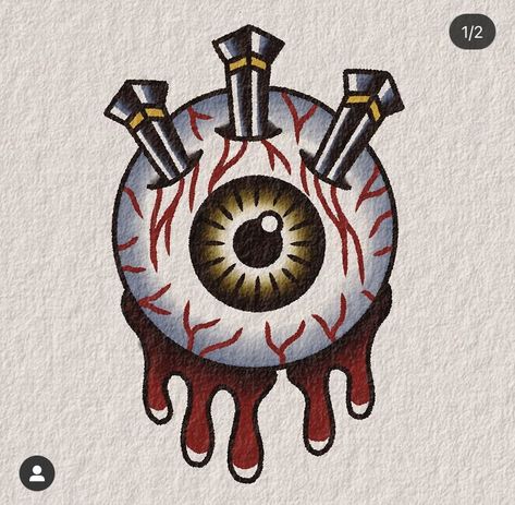 American Traditional Eyeball Tattoo, Traditional Tattoo Horror, Traditional Eyeball Tattoo, American Traditional Eye Tattoo, Traditional Eye Tattoo, Unique American Traditional Tattoo, Eagle Chest Tattoo, Halloween Tattoo Flash, Traditional Tattoo Man