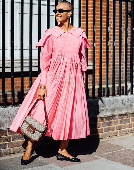 How to Wear Ballet Flats in 2020 - PureWow Leandra Medine, Best Summer Dresses, Ballet Fashion, Current Fashion Trends, Alexa Chung, Celebrity Look, Summer Wardrobe, Stylish Women, Pink Dress