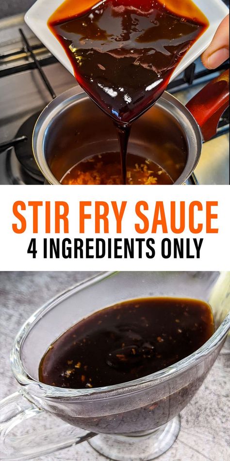 Simplify your dinner routine with this quick and easy stir fry sauce. Made with teriyaki, broth, garlic, and starch, it's a foolproof way to add flavor to any stir-fry dish. Healthy Stir Fry Sauce, Gluten Free Stir Fry, Stir Fry Sauce Easy, Fajita Seasoning Recipe, Homemade Stir Fry Sauce, Stir Fry Sauce Recipe, Homemade Stir Fry, Vegan Stir Fry, Homemade Sauce Recipes