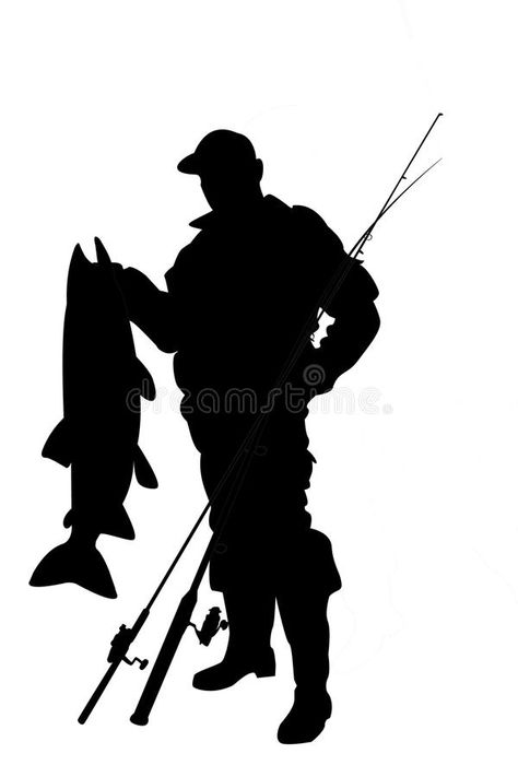 Fishing Sillouhette, Fisherman Silhouette Fishing, Tort Wednesday, Fishing Drawing, Fisherman Silhouette, Fishing Silhouette, Western Clip Art, Grafic Art, Baby Food Jar Crafts