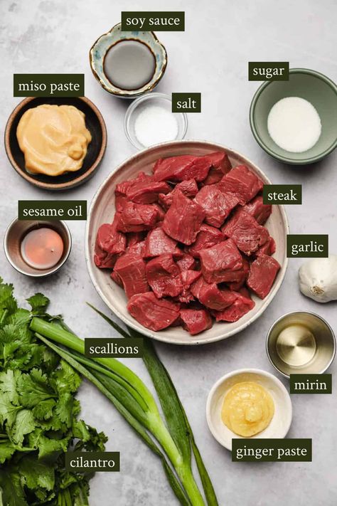 Marinated Steak Tips, Best Pans For Cooking, Miso Recipe, Beef Marinade, Perfect Roast, Steak Tips, Marinate Meat, Marinated Beef, Marinated Steak