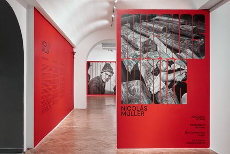 Exhibition of Nicolás Muller | Behance Stand Signage, Museum Logo, Museum Exhibition Design, Film Poster Design, Museum Poster, Photography Exhibition, Magazine Layout Design, Exhibit Design, Museum Exhibition