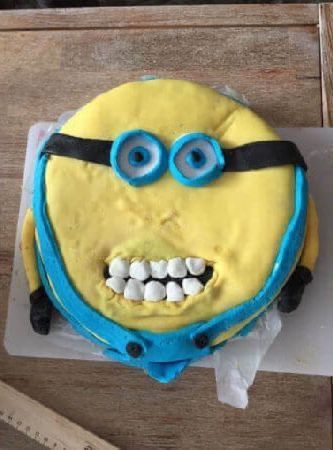 A Minion, Minion, To Look, Cake, Yellow, Birthday, Blue, Minions