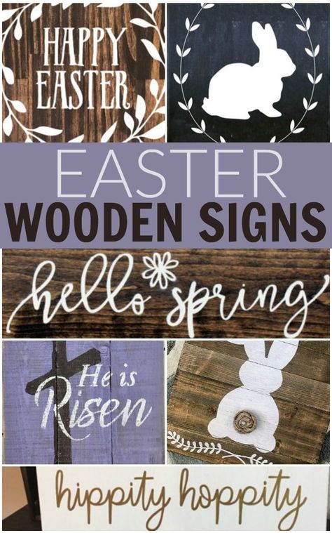 Easter Wooden Signs, Easter Cricut, Spring Signs, Easter Wood Signs, Chalkboard Wall Art, Easter Wood Crafts, Spring Craft, Easter Projects, Sell Diy