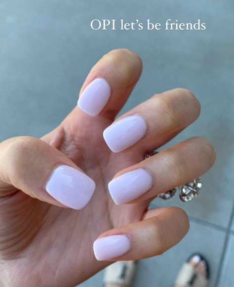 Dip Nail Ideas Engagement, Lets Be Friends Opi, Opi Let’s Be Friends, Opi Milky White, Nail Dipping Powder Colors, Opi Gel Nails, Gel Nails Diy, Ombre Acrylic Nails, Dip Powder Nails