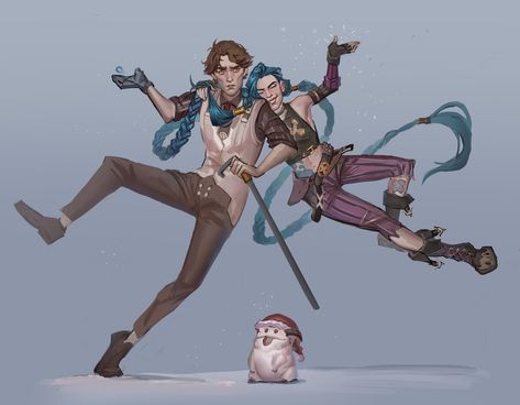 Jinx X Victor, Viktor And Jinx Fanart, Jinx And Viktor, Viktor Arcane Fanart, Arcane Art, Viktor Arcane, Science Bros, League Of Legends Comic, Arcane Jinx