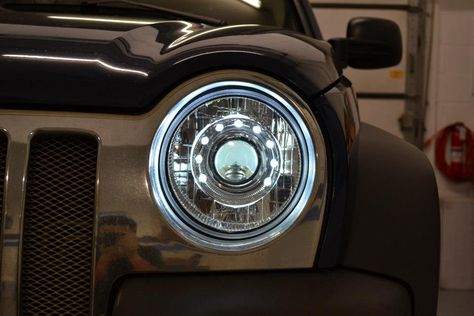 Custom Jeep Liberty Grill | Custom HID Projectors! - Jeep Liberty Forum - JeepKJ Country Jeep Liberty Lifted, Jeep Liberty Renegade, Jeep Guys, Jeep Lights, Hidden Projector, 2005 Jeep Liberty, Custom Jeep, Jeep Xj, Cool Jeeps