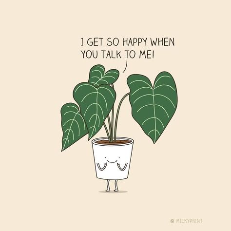 Plant Quotes, Foliage Garden, Tattoo Plant, Happy Illustration, Plants Quotes, Cute Puns, Garden Quotes, Cactus Y Suculentas, Funny Happy