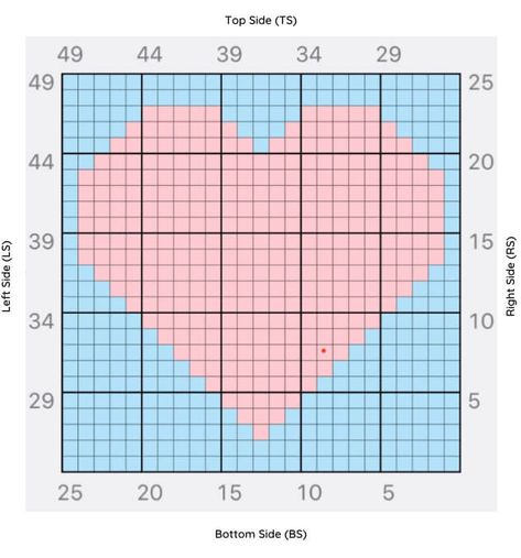 C2C Heart - Free Graph & Crochet Pattern - Hookfully Heart Grid Pattern Crochet, Heart Grid Crochet, Heart Pixel Grid, Crochet Heart Tapestry, Heart Grid Pattern, C2c Graphgan Charts Free, Crochet Graph Patterns Free Charts, Pixel Crochet Pattern, Pixel Heart