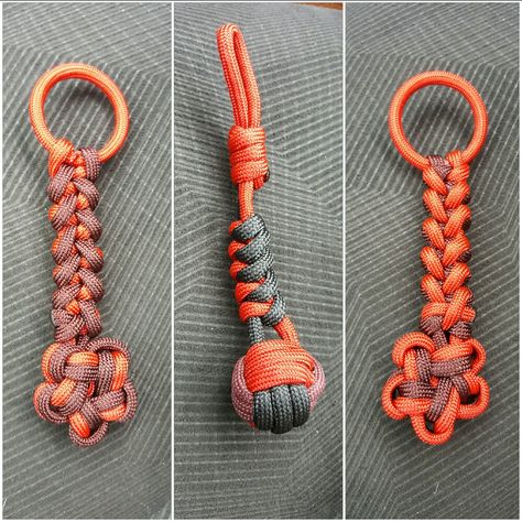 Paracord Monkeyfist Keychain Tutorial, Paracord Name Keychain, Paracord Knuckle Ball Keychain, Paracord Monkeyfist Keychain, Parachute Cord Crafts, Paracord Hex Nut Keychain, Paracord Weaves, Paracord Projects Diy, Cords Crafts