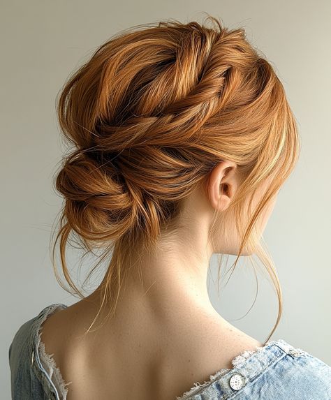 Easy Updos for Medium Hair for Beginners: Braided Bun Easy Updo Hairstyles Tutorials, Easy Hair Updos For Beginners, Hair For Beginners, Stylish Updos, Easy Updos For Medium Hair, Updo Hairstyles Tutorials, Chic Ponytail, Style My Hair, Easy Updo Hairstyles