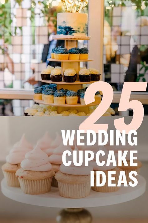 Cupcake Tables For Weddings, Decorating Wedding Cupcakes, Cupcake Cakes Wedding, Cupcake Presentation Ideas Display, Rehearsal Dinner Cupcake Ideas, Cupcake Arrangements Wedding, Cupcake Decorating Ideas For Wedding, Rustic Bridal Shower Cupcakes, Cupcakes Instead Of Wedding Cake