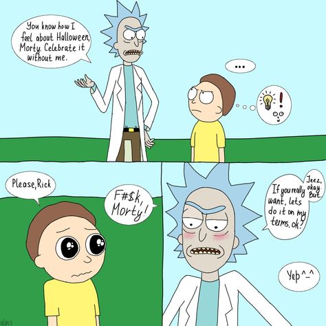 Rick and Morty Halloween Rick And Morty, Rick And Morty Comic, Rick And Morty, Chapter 1, How I Feel, Halloween Costume, Family Guy, Comics, Feelings