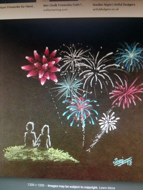 Artful Dodger, Bonfire Night, Chalk Art, Bulletin Boards, Bulletin Board, Fireworks, Chalk, Art