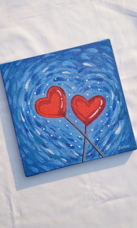 Aesthetic painting,  aesthetic art, heart lollipop, candy, aesthetic art, painting aesthetic,  sketchbook, canvas painting ideas, small canvas painting ideas, canvas paintings, aesthetic canvas paintings Cute Heart Paintings On Canvas, Cool Mini Paintings, Valentines Paint And Sip Ideas, Cute Valentine Paintings, Valentines Painting Ideas Canvases Easy, February Painting Ideas, Easy Trendy Paintings, Heart Painting Aesthetic, Valentines Painting Ideas Canvases