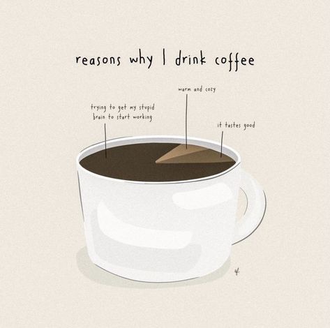 Coffee Addict Quotes, Coffee Content, Coffee Chart, Emily Carey, Coffee Puns, Coffee Geek, Inspiration Illustration, Coffee Shop Aesthetic, I Drink Coffee