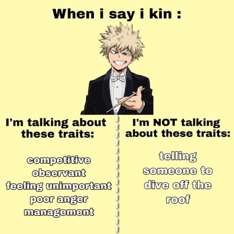 Bakugou Kinnie, Bakugo Kinnie, Feeling Unimportant, Its Gonna Be Ok, Kin List, Buko No Hero Academia, Anger Management, Cute Memes, My Hero Academia Manga