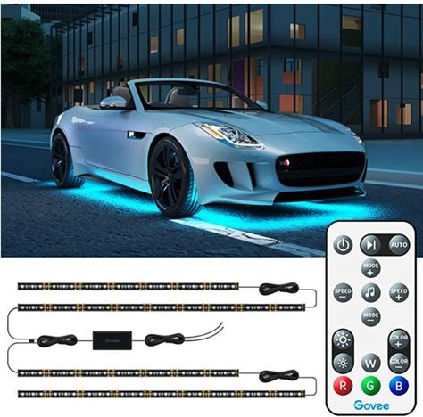 Govee Under Lights for Cars, Dimmable RGB Exterior Car LED Lights with 32 Colors Underglow Car, Lines Design, Cool Car Accessories, Car Led Lights, Pink Car, Led Light Strips, Car Led, Car Dealership, Car Battery