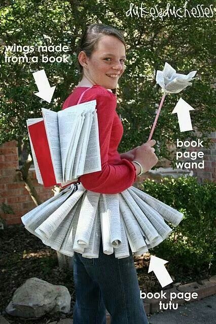 Book Fairy Costume here on Pinterest Book Fairy Costume, Fairy Costume Diy, Fairy Halloween, Book Fairy, Book Costumes, Book Character Costumes, Fairy Halloween Costumes, Book Day Costumes, Book Week Costume