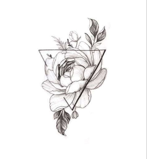 Peony Geometric Tattoo, Rose Peony Tattoo, Peony Tattoo Design, Candy Skull Tattoo, Dragon Tattoo Ideas, Side Wrist Tattoos, Peony Tattoo, M Tattoos, Armband Tattoos