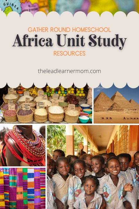 This is your place to find resources for the Gather Round Homeschool Africa Unit Study...or any unit about Africa for that matter! There's a YouTube playlist, book list and more to save you time and make your lessons as awesome as possible! Africa Unit Study, Africa Lesson Plans, Africa Activities, Gather Round Homeschool, Africa Geography, Unschooling Ideas, Africa Craft, Homeschooling Activities, All About Africa