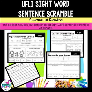 Sentence Scramble, Trick Words, Sight Word Sentences, Rainbow Writing, Heart Words, Reading Specialist, Word Sentences, Context Clues, Reading Fluency