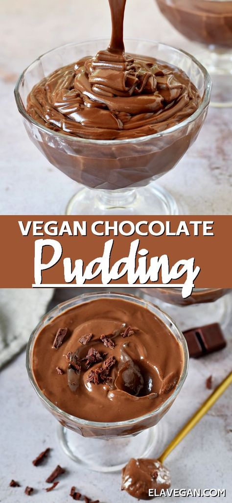 Paleo Chocolate Pudding, Vegan Chocolate Pudding, Healthy Pudding, Vegan Pudding, Chocolate Pudding Recipes, Family Desserts, Dairy Free Chocolate, Vegan Dessert Recipes, Vegan Sweets