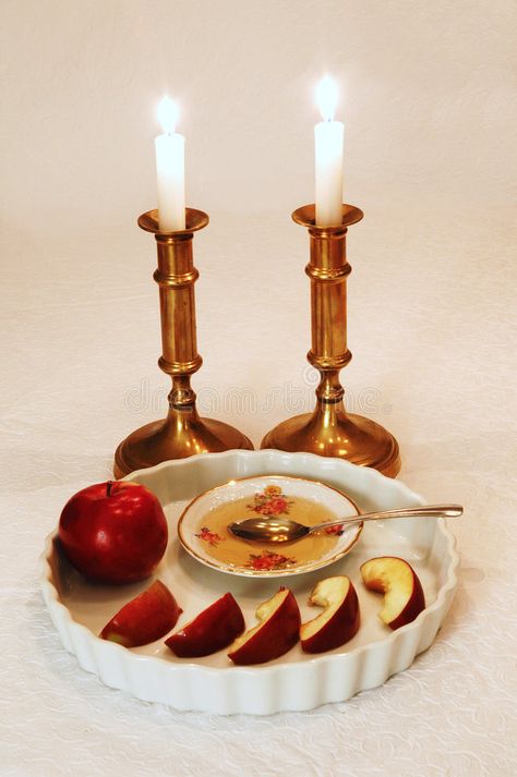 Rosh Hashanah Setting. Table set for the blessings of the Jewish New Year, Rosh #Sponsored , #Ad, #AFFILIATE, #Hashanah, #Table, #Jewish, #Setting Back To School Treats, Shana Tovah, Rosh Hashanah Table, Yom Teruah, Jewish Stuff, Setting Table, Elegant Candle Holders, Jewish New Year, New Years Tree