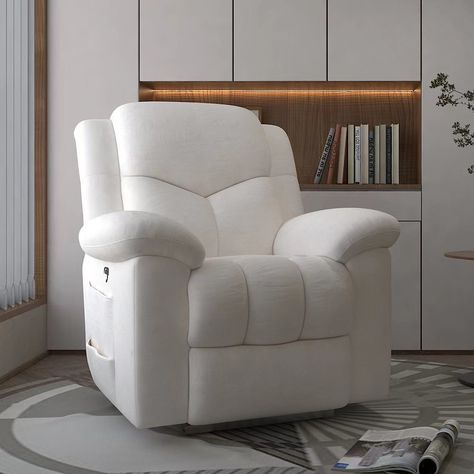 Small Recliner Chairs, Small Recliners, Big Comfy Chair, Recliner Armchair, Adjustable Bed Frame, Fun Furniture, Teddy Fabric, Storage Chair, Reclining Armchair