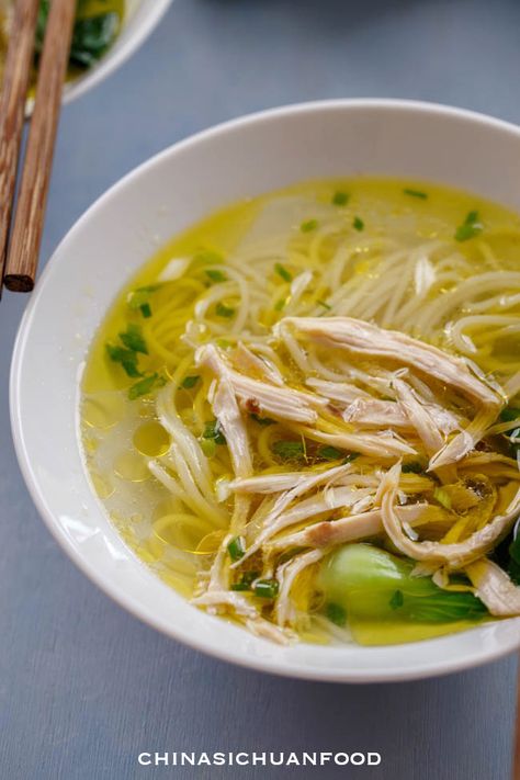 Chinese Chicken Noodle Soup, Chinese Rice Noodles, Asian Chicken Noodle Soup, Chicken Rice Noodles, Sichuan Food, Rice Noodle Soups, Potato Salads, Chinese Foods, Marion's Kitchen